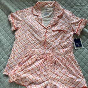 Roller Rabbit X Target Women's Pink Scallop-Print Short Pajama Set